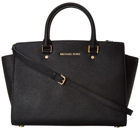 michael kors selma large tz satchel black|michael kors handbags.